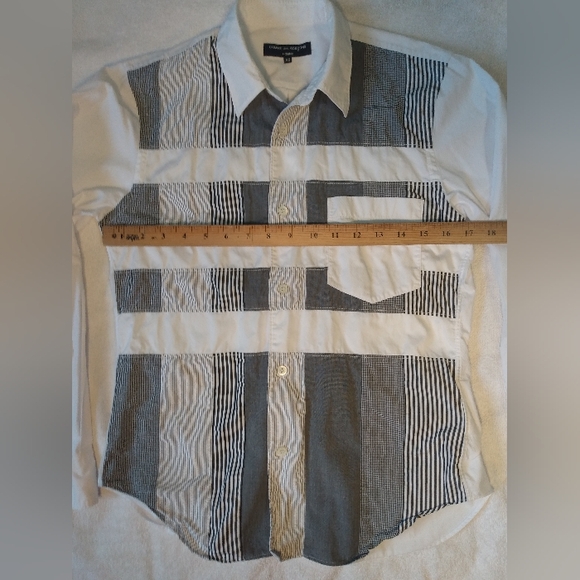 Comme Des Garcons Men's Made in Japan Patchwork Longsleeve Button Up Dress Shirt - Picture 14 of 16